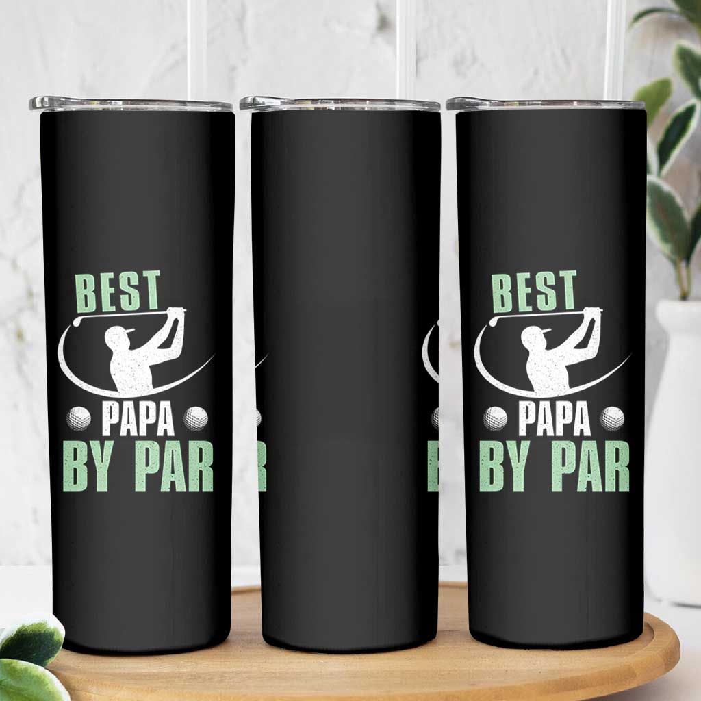 Golf Dad Skinny Tumbler Best Papa By Par Funny Golfer Fathers Day Gifts