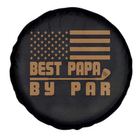 Golf Dad Spare Tire Cover Best Papa By Par American Flag Golfer Fathers Day Gifts