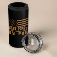 Golf Dad 4 in 1 Can Cooler Tumbler Best Papa By Par American Flag Golfer Fathers Day Gifts