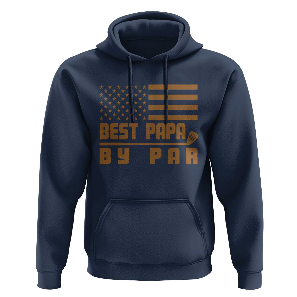 Golf Dad Hoodie Best Papa By Par American Flag Golfer Fathers Day Gifts