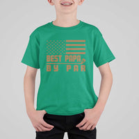Golf Dad T Shirt For Kid Best Papa By Par American Flag Golfer Fathers Day Gifts