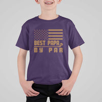 Golf Dad T Shirt For Kid Best Papa By Par American Flag Golfer Fathers Day Gifts