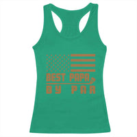 Golf Dad Racerback Tank Top Best Papa By Par American Flag Golfer Fathers Day Gifts
