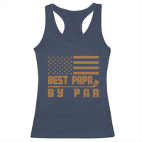 Golf Dad Racerback Tank Top Best Papa By Par American Flag Golfer Fathers Day Gifts