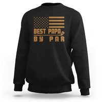 Golf Dad Sweatshirt Best Papa By Par American Flag Golfer Fathers Day Gifts