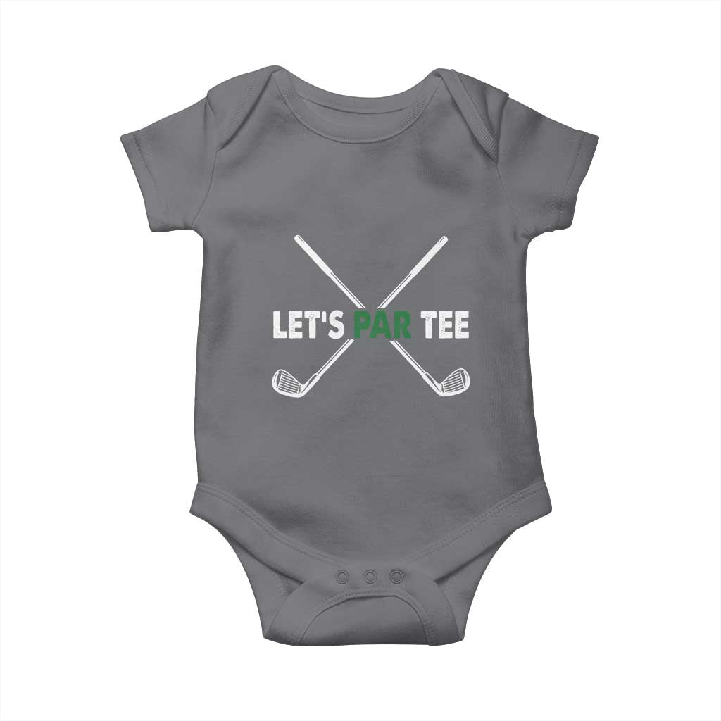 Funny Golfing Baby Onesie Let's Par Tee Golf Player Golfer Dad Grandpa