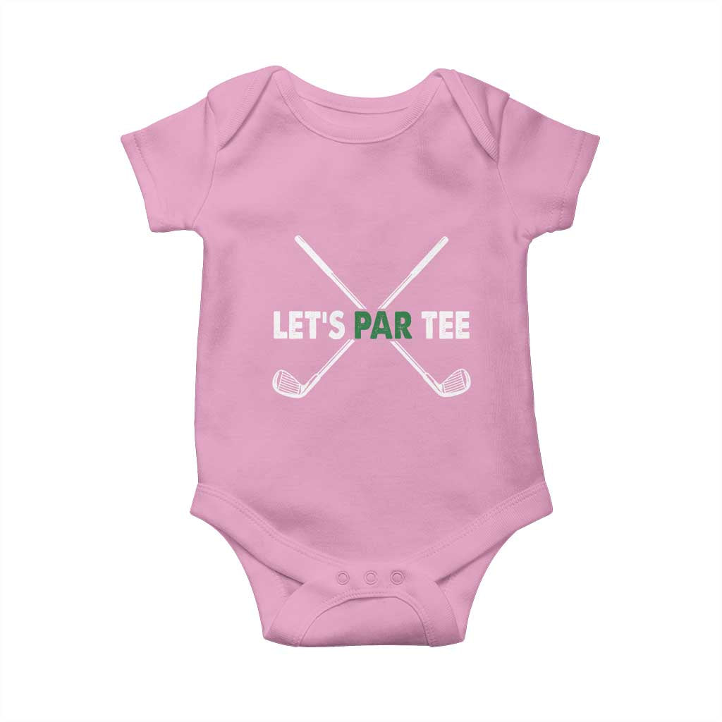 Funny Golfing Baby Onesie Let's Par Tee Golf Player Golfer Dad Grandpa