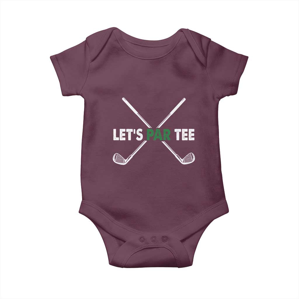 Funny Golfing Baby Onesie Let's Par Tee Golf Player Golfer Dad Grandpa