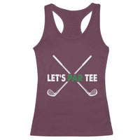 Funny Golfing Racerback Tank Top Let's Par Tee Golf Player Golfer Dad Grandpa