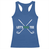Funny Golfing Racerback Tank Top Let's Par Tee Golf Player Golfer Dad Grandpa
