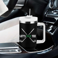 Funny Golfing Tumbler With Handle Let's Par Tee Golf Player Golfer Dad Grandpa