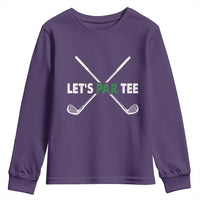 Funny Golfing Youth Sweatshirt Let's Par Tee Golf Player Golfer Dad Grandpa