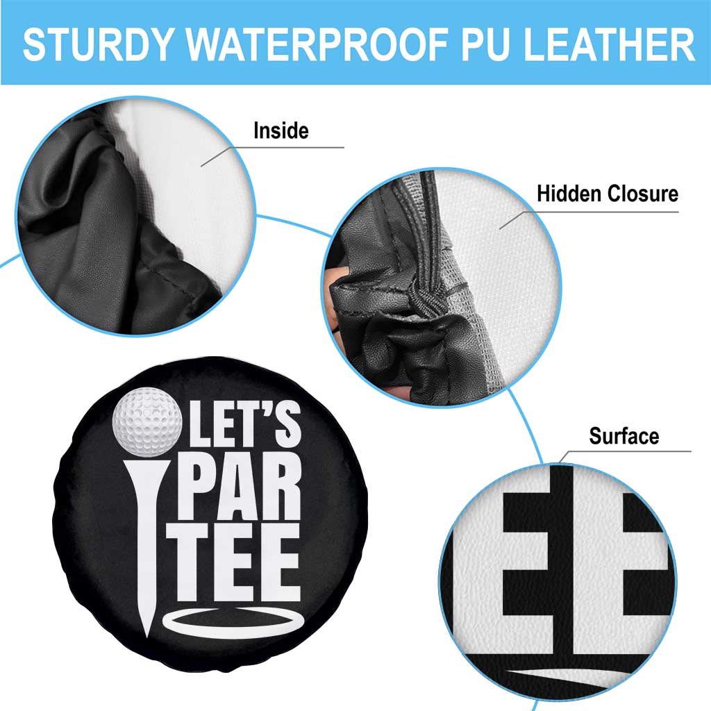 Funny Golfing Spare Tire Cover Let's Par Tee Fathers Day Golfer Gift Dad Grandpa