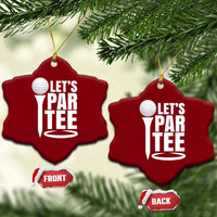 Funny Golfing Ceramic Ornament Let's Par Tee Fathers Day Golfer Gift Dad Grandpa - Wonder Print Shop