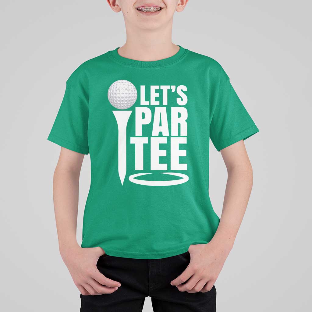 Funny Golfing T Shirt For Kid Let's Par Tee Fathers Day Golfer Gift Dad Grandpa