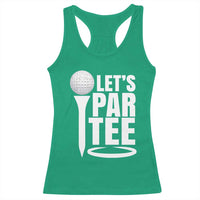 Funny Golfing Racerback Tank Top Let's Par Tee Fathers Day Golfer Gift Dad Grandpa