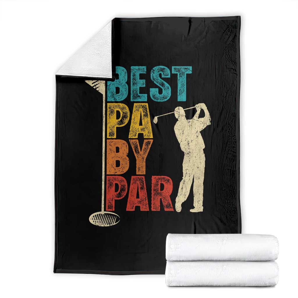 Golf Gifts for Dad Throw Blanket Retro Best Pa By Par Fathers Day - Wonder Print Shop