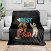 Golf Gifts for Dad Throw Blanket Retro Best Pa By Par Fathers Day - Wonder Print Shop