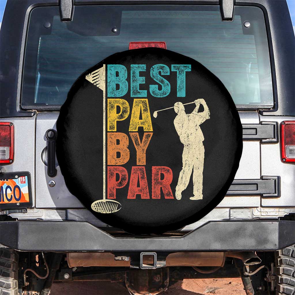 Golf Gifts for Dad Spare Tire Cover Retro Best Pa By Par Fathers Day - Wonder Print Shop