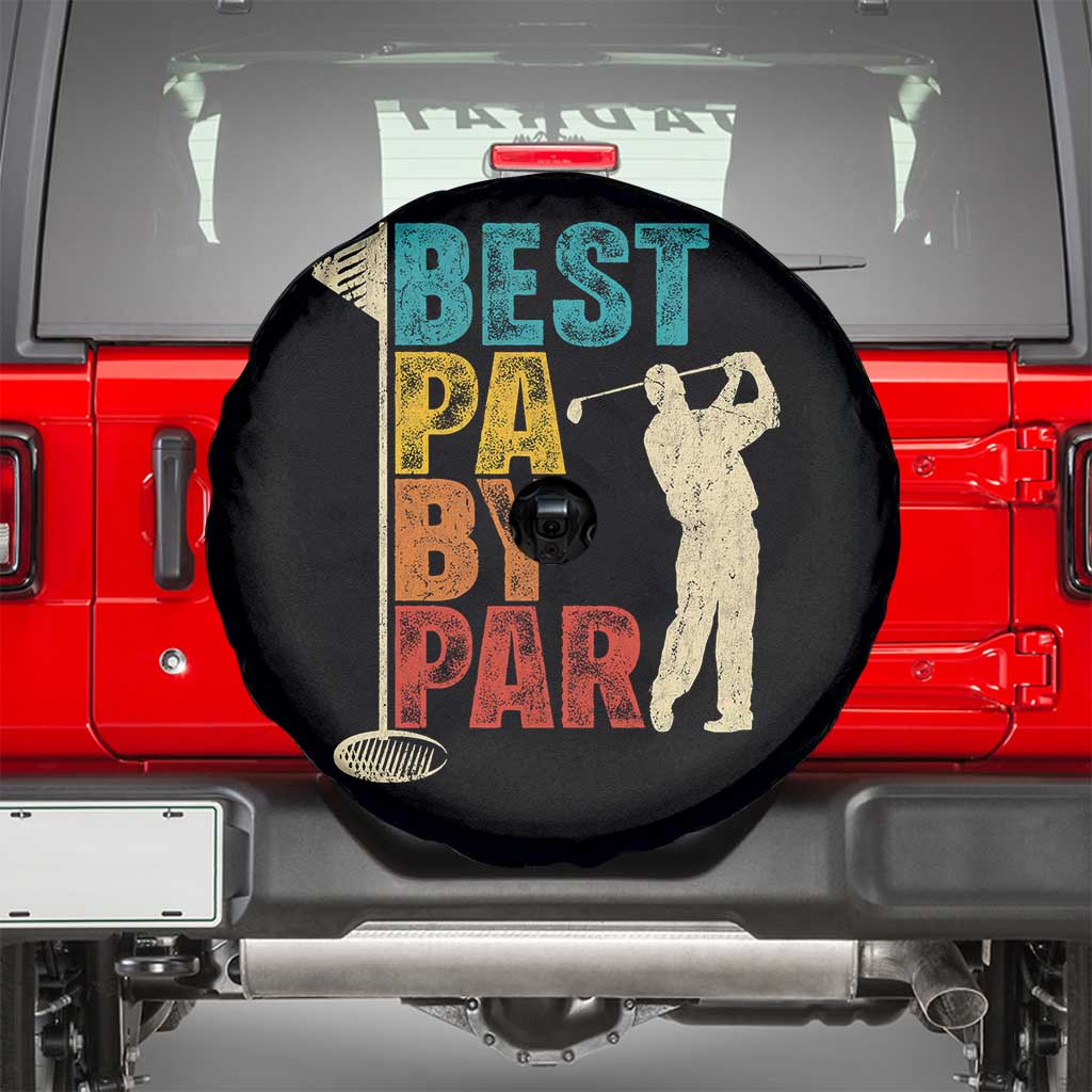 Golf Gifts for Dad Spare Tire Cover Retro Best Pa By Par Fathers Day - Wonder Print Shop