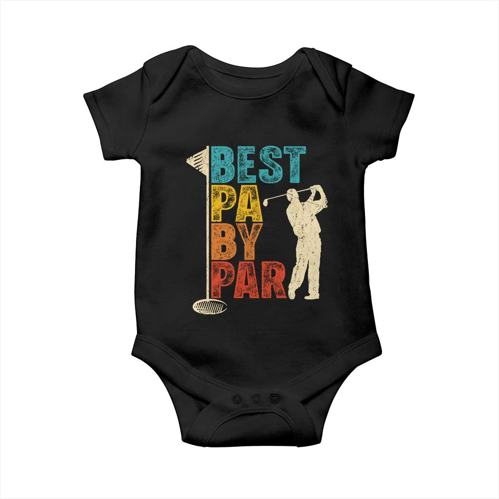 Golf Gifts for Dad Baby Onesie Retro Best Pa By Par Fathers Day - Wonder Print Shop