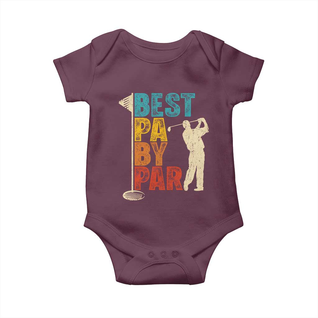 Golf Gifts for Dad Baby Onesie Retro Best Pa By Par Fathers Day - Wonder Print Shop