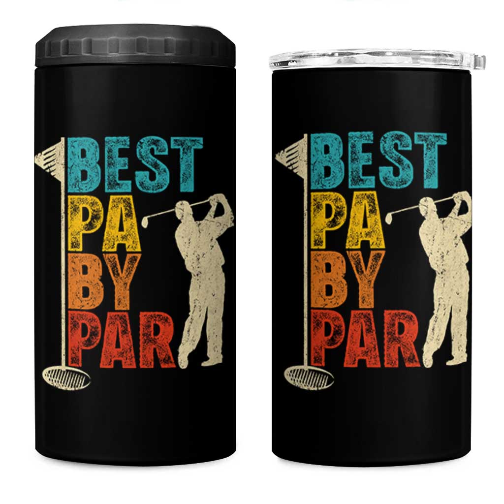 Golf Gifts for Dad 4 in 1 Can Cooler Tumbler Retro Best Pa By Par Fathers Day - Wonder Print Shop