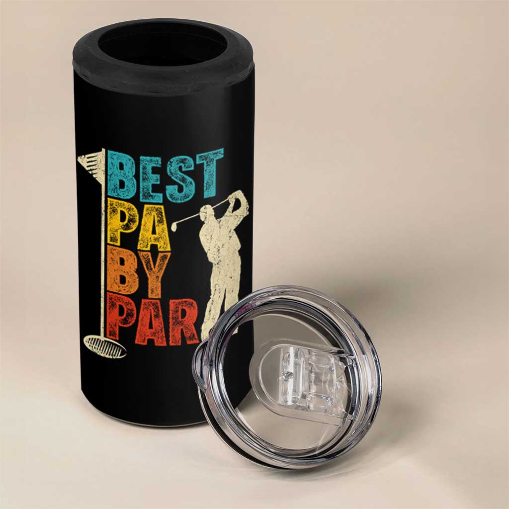 Golf Gifts for Dad 4 in 1 Can Cooler Tumbler Retro Best Pa By Par Fathers Day - Wonder Print Shop