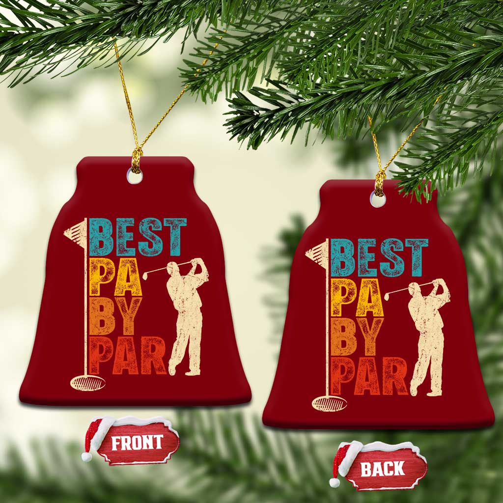 Golf Gifts for Dad Ceramic Ornament Retro Best Pa By Par Fathers Day - Wonder Print Shop