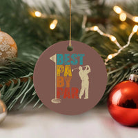 Golf Gifts for Dad Ceramic Ornament Retro Best Pa By Par Fathers Day - Wonder Print Shop