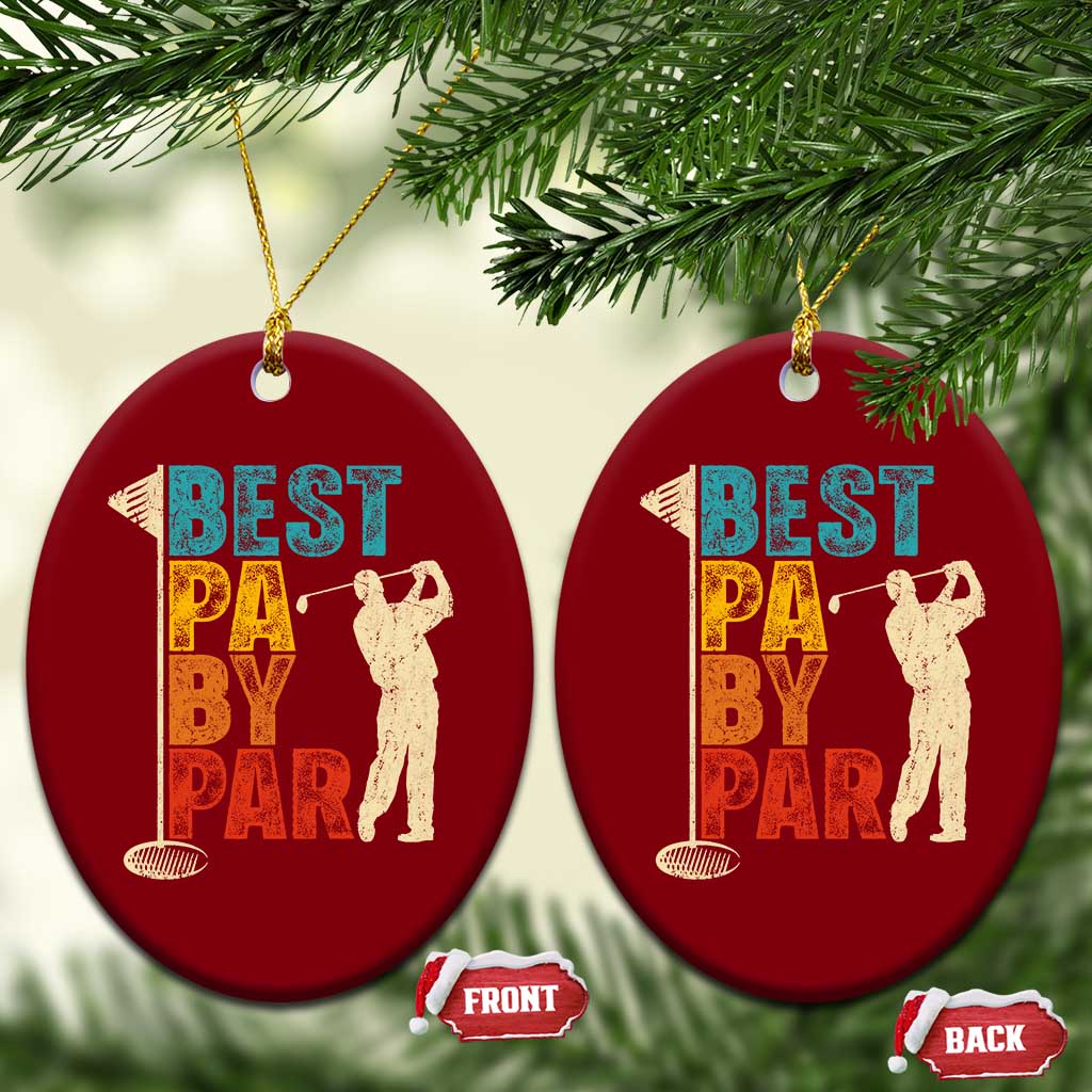 Golf Gifts for Dad Ceramic Ornament Retro Best Pa By Par Fathers Day - Wonder Print Shop