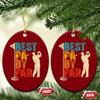 Golf Gifts for Dad Ceramic Ornament Retro Best Pa By Par Fathers Day - Wonder Print Shop