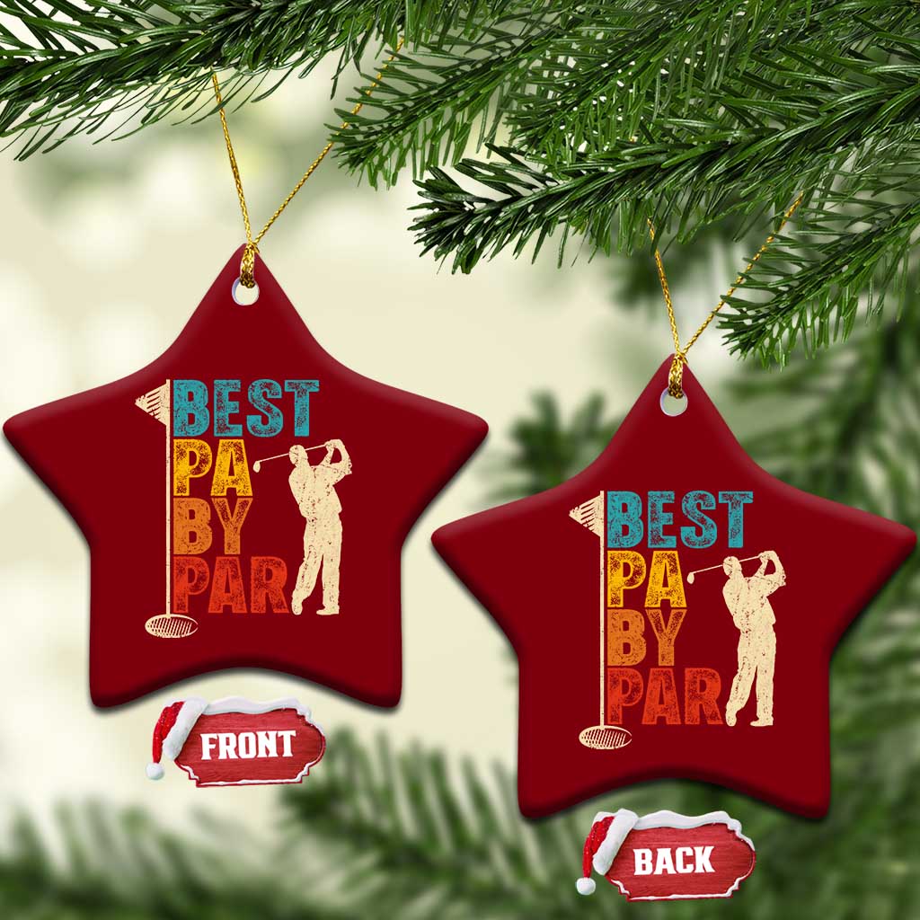 Golf Gifts for Dad Ceramic Ornament Retro Best Pa By Par Fathers Day - Wonder Print Shop