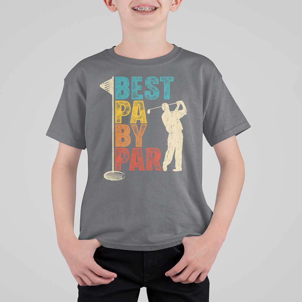 Golf Gifts for Dad T Shirt For Kid Retro Best Pa By Par Fathers Day - Wonder Print Shop
