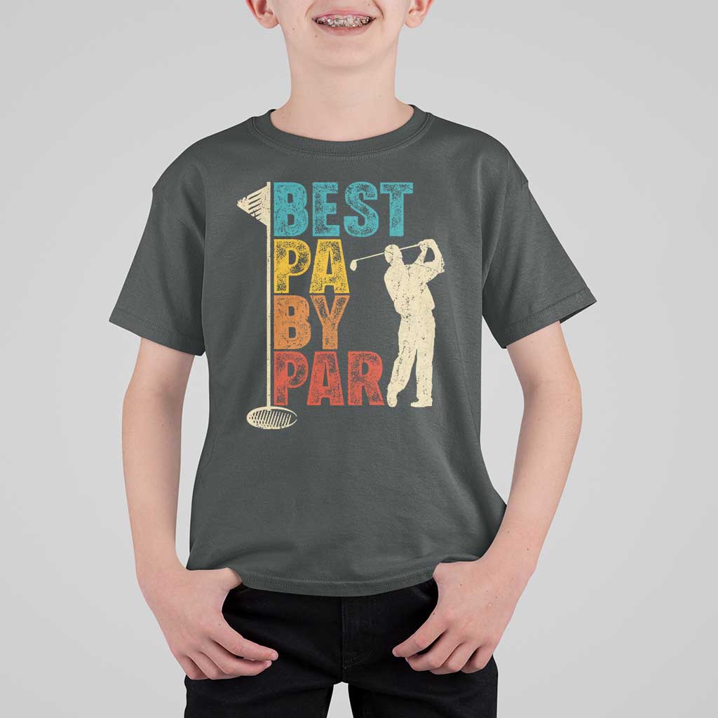 Golf Gifts for Dad T Shirt For Kid Retro Best Pa By Par Fathers Day - Wonder Print Shop