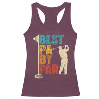 Golf Gifts for Dad Racerback Tank Top Retro Best Pa By Par Fathers Day - Wonder Print Shop
