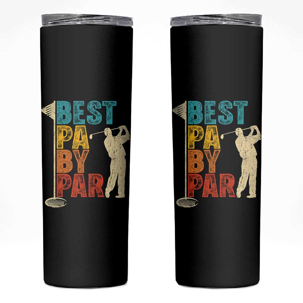 Golf Gifts for Dad Skinny Tumbler Retro Best Pa By Par Fathers Day - Wonder Print Shop