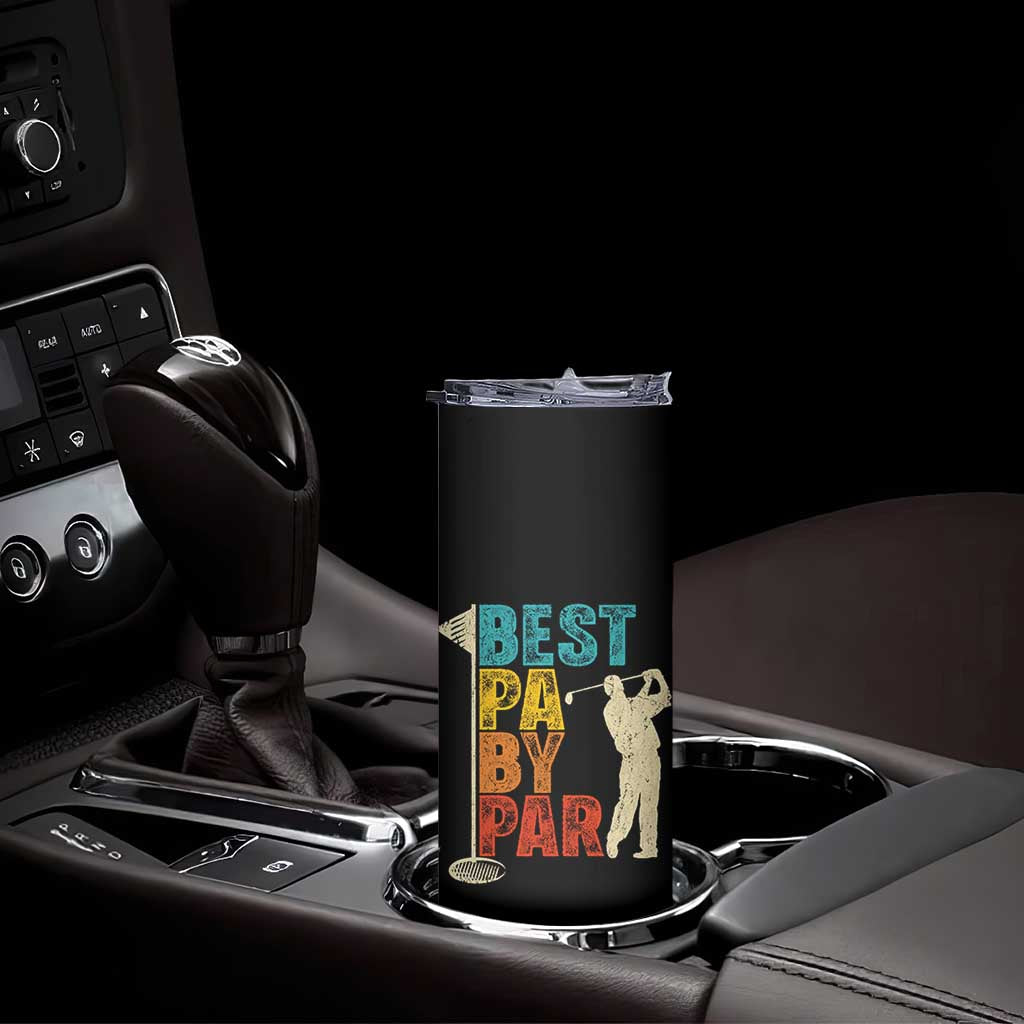 Golf Gifts for Dad Skinny Tumbler Retro Best Pa By Par Fathers Day - Wonder Print Shop