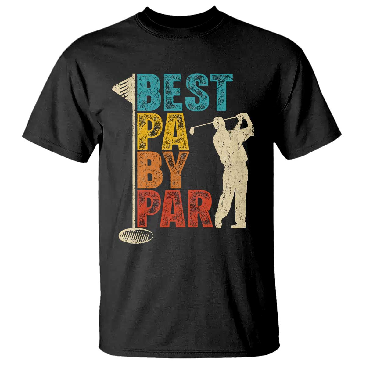 Golf Gifts for Dad T Shirt Retro Best Pa By Par Fathers Day - Wonder Print Shop