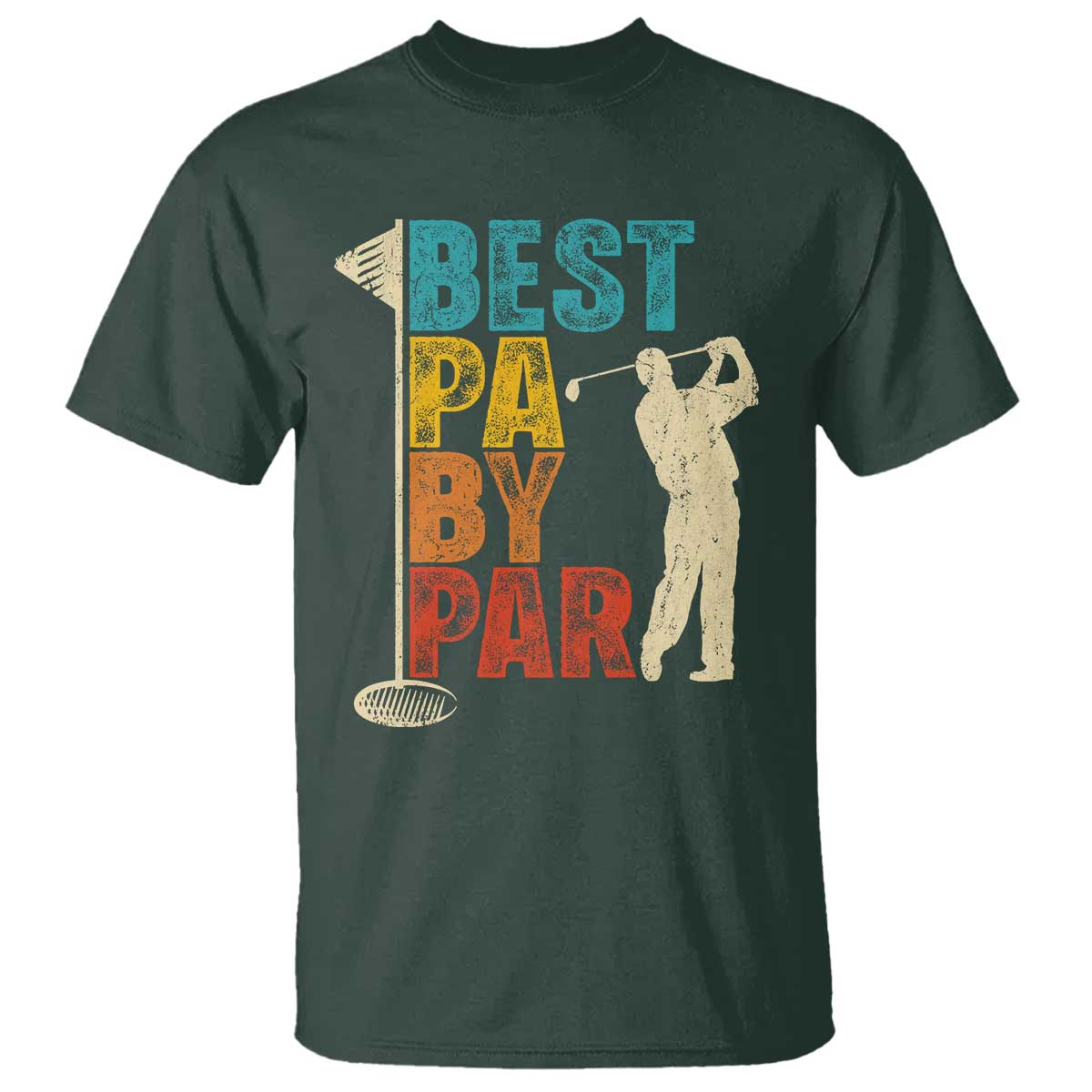 Golf Gifts for Dad T Shirt Retro Best Pa By Par Fathers Day - Wonder Print Shop