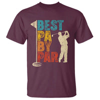 Golf Gifts for Dad T Shirt Retro Best Pa By Par Fathers Day - Wonder Print Shop