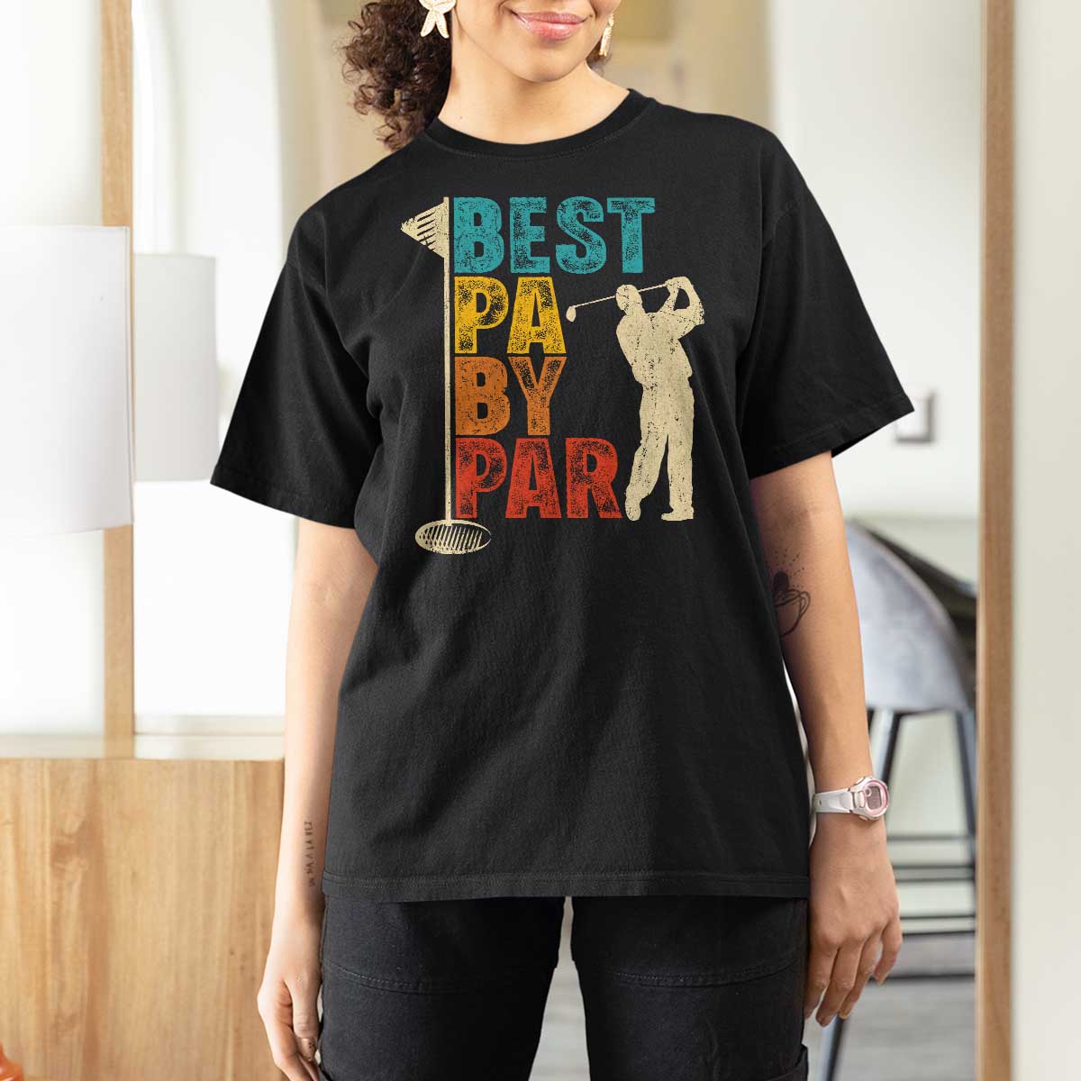 Golf Gifts for Dad T Shirt For Women Retro Best Pa By Par Fathers Day - Wonder Print Shop