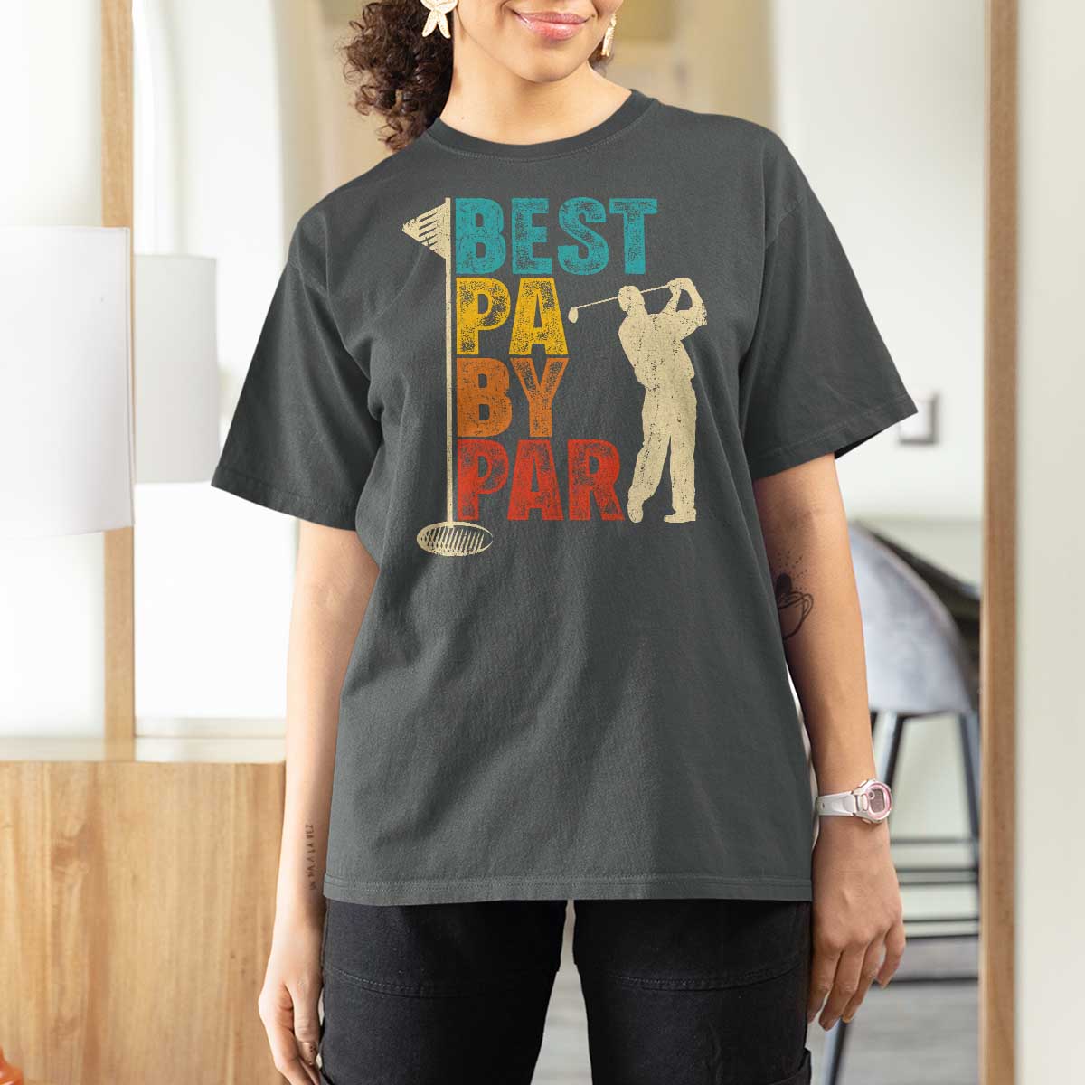 Golf Gifts for Dad T Shirt For Women Retro Best Pa By Par Fathers Day - Wonder Print Shop