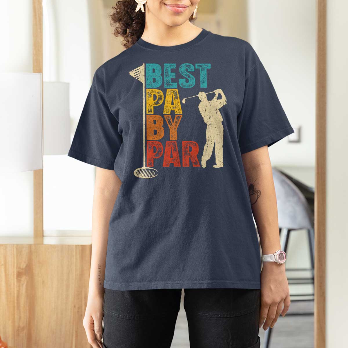 Golf Gifts for Dad T Shirt For Women Retro Best Pa By Par Fathers Day - Wonder Print Shop