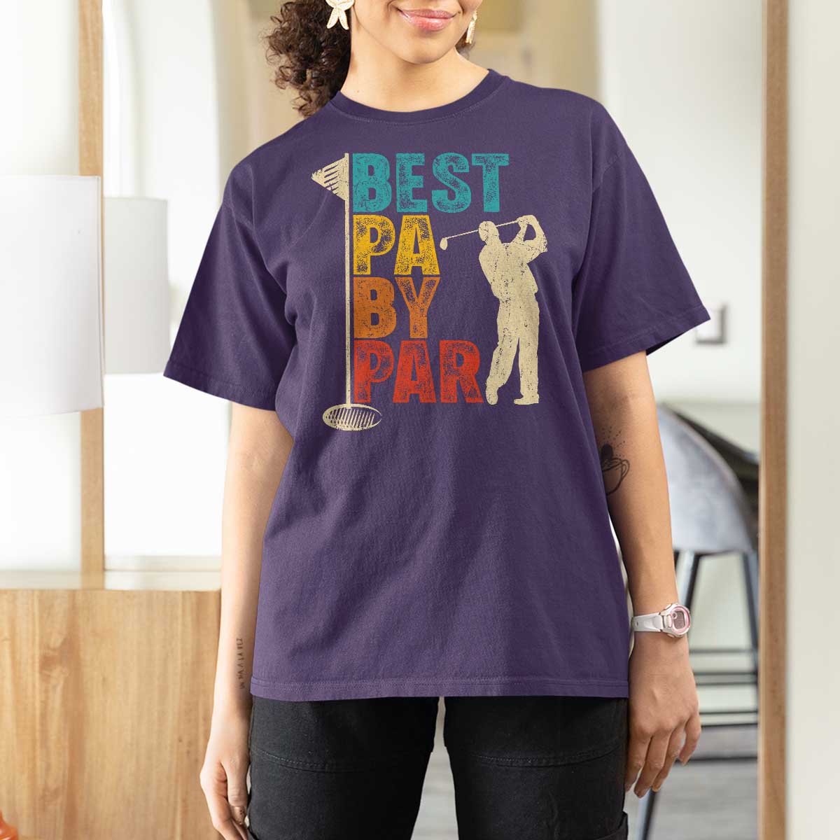 Golf Gifts for Dad T Shirt For Women Retro Best Pa By Par Fathers Day - Wonder Print Shop