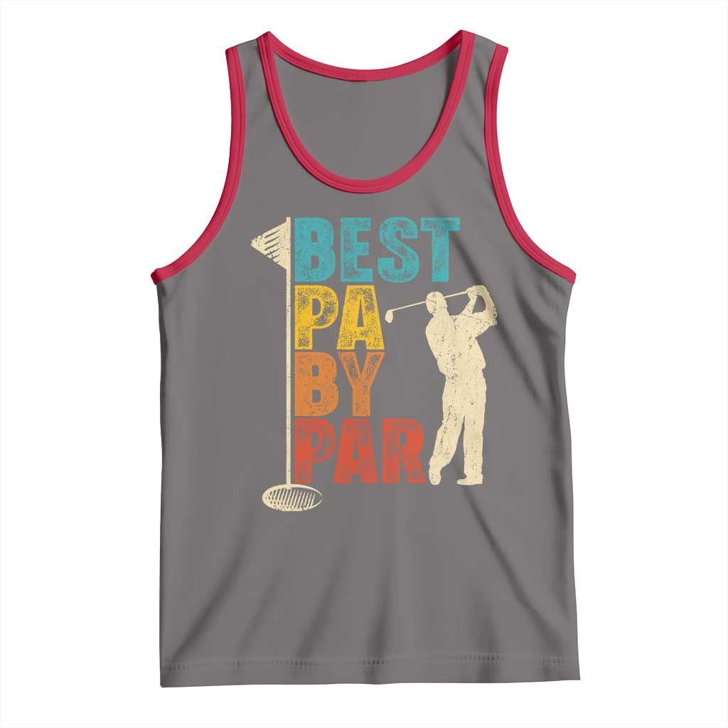 Golf Gifts for Dad Tank Top Retro Best Pa By Par Fathers Day - Wonder Print Shop