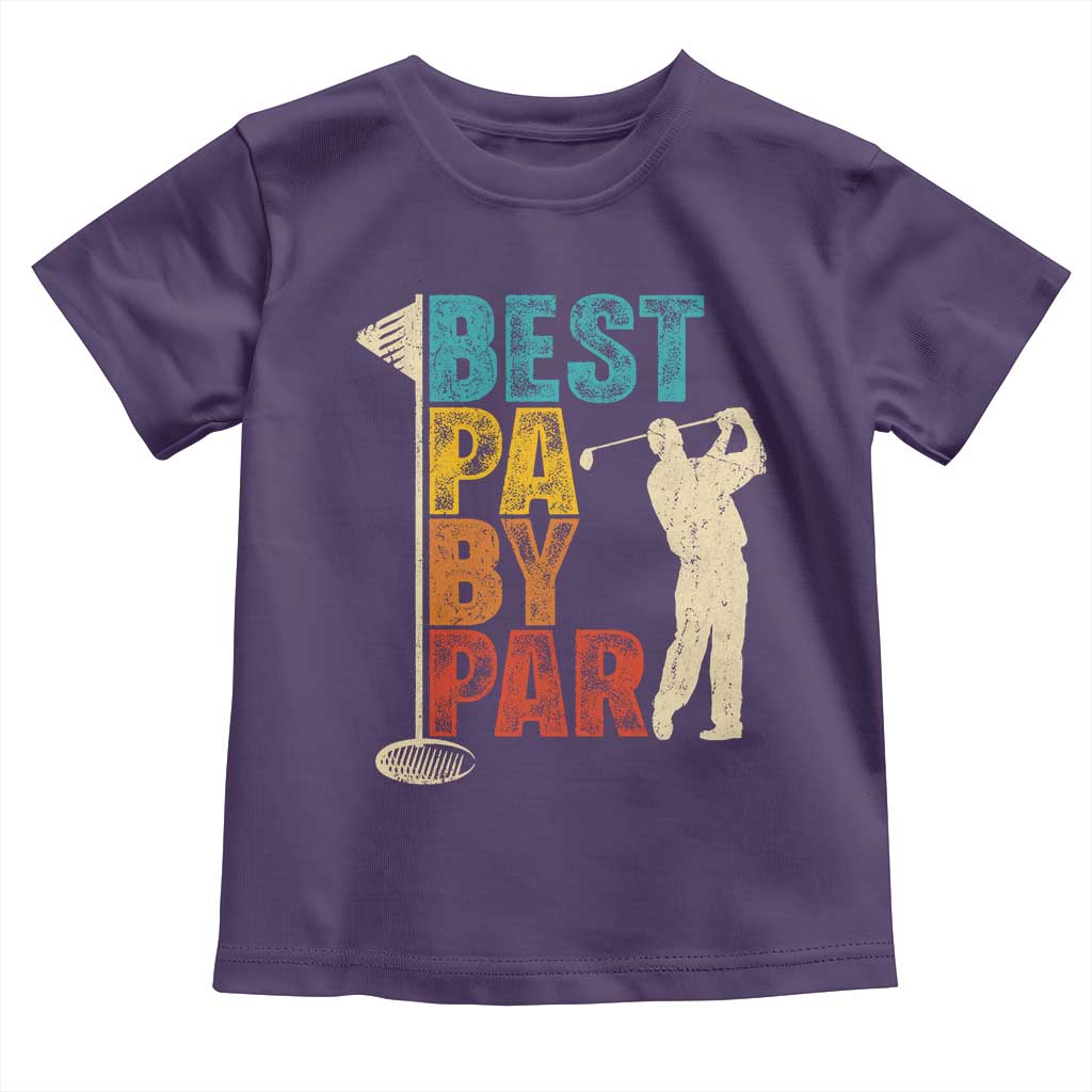 Golf Gifts for Dad Toddler T Shirt Retro Best Pa By Par Fathers Day - Wonder Print Shop