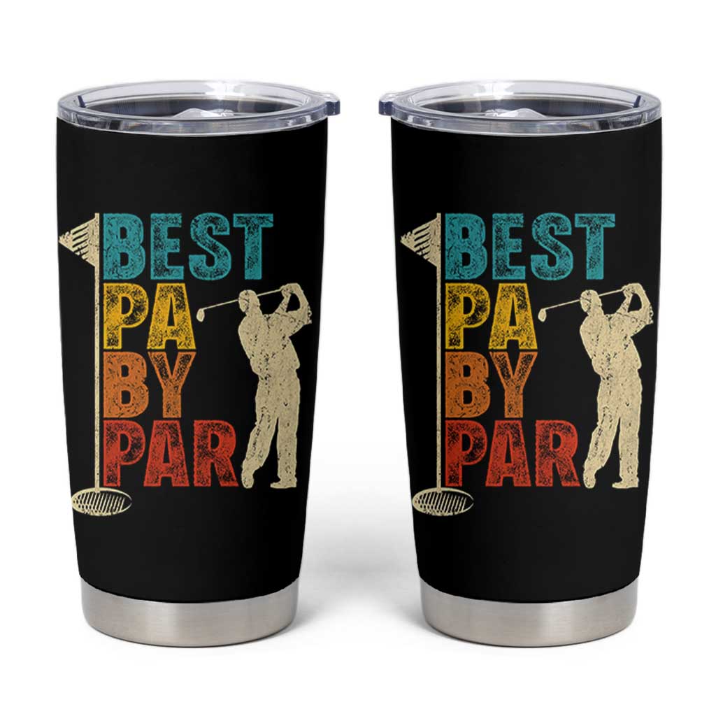 Golf Gifts for Dad Tumbler Cup Retro Best Pa By Par Fathers Day - Wonder Print Shop