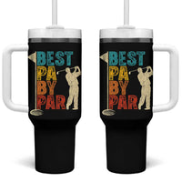 Golf Gifts for Dad Tumbler With Handle Retro Best Pa By Par Fathers Day - undefined