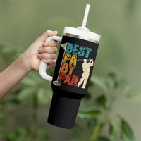 Golf Gifts for Dad Tumbler With Handle Retro Best Pa By Par Fathers Day - undefined